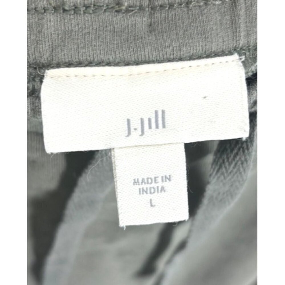 NWOT J. Jill Floral Cotton Drawstring Olive Green Embroidered Skirt L‎ - Picture 4 of 5